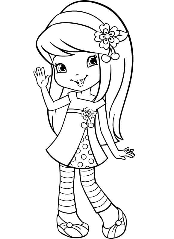 Desenho de Cerejinha Moranguinho para Colorir