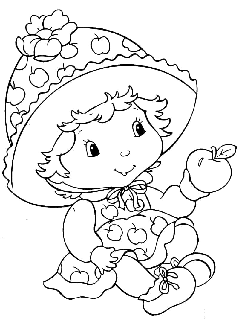 Desenho de Moranguinho Fofa para Colorir