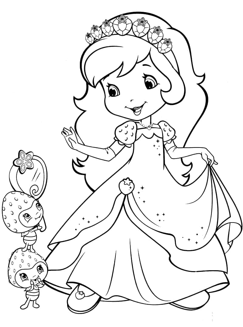 Desenho de Moranguinho Glamourosa para Colorir