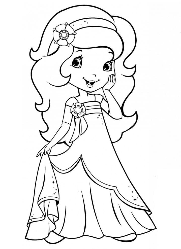 Desenho de Moranguinho Laranjinha para Colorir