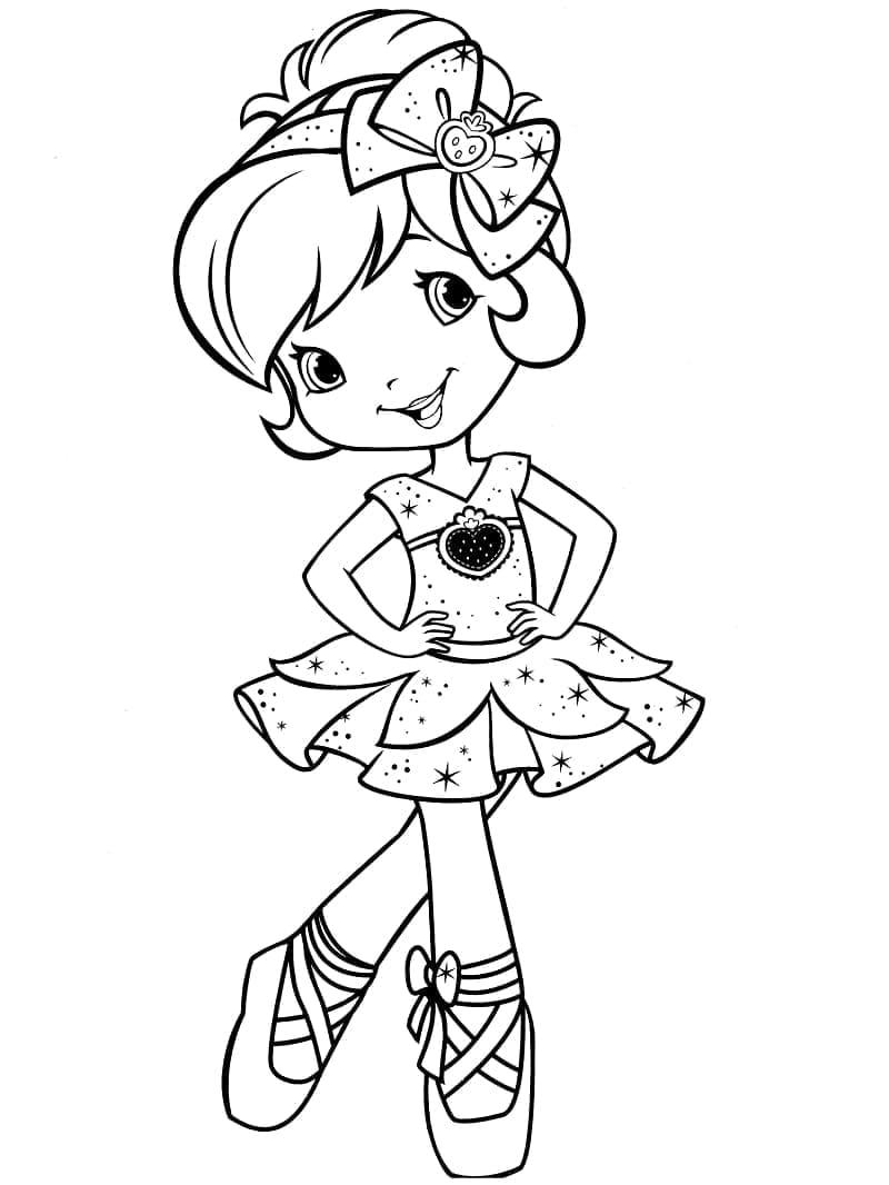 Desenho de Moranguinho Muito Linda para Colorir