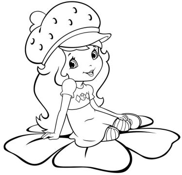 Desenho de Moranguinho para Pintar