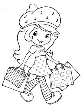 Desenho de Moranguinho Simples para Colorir