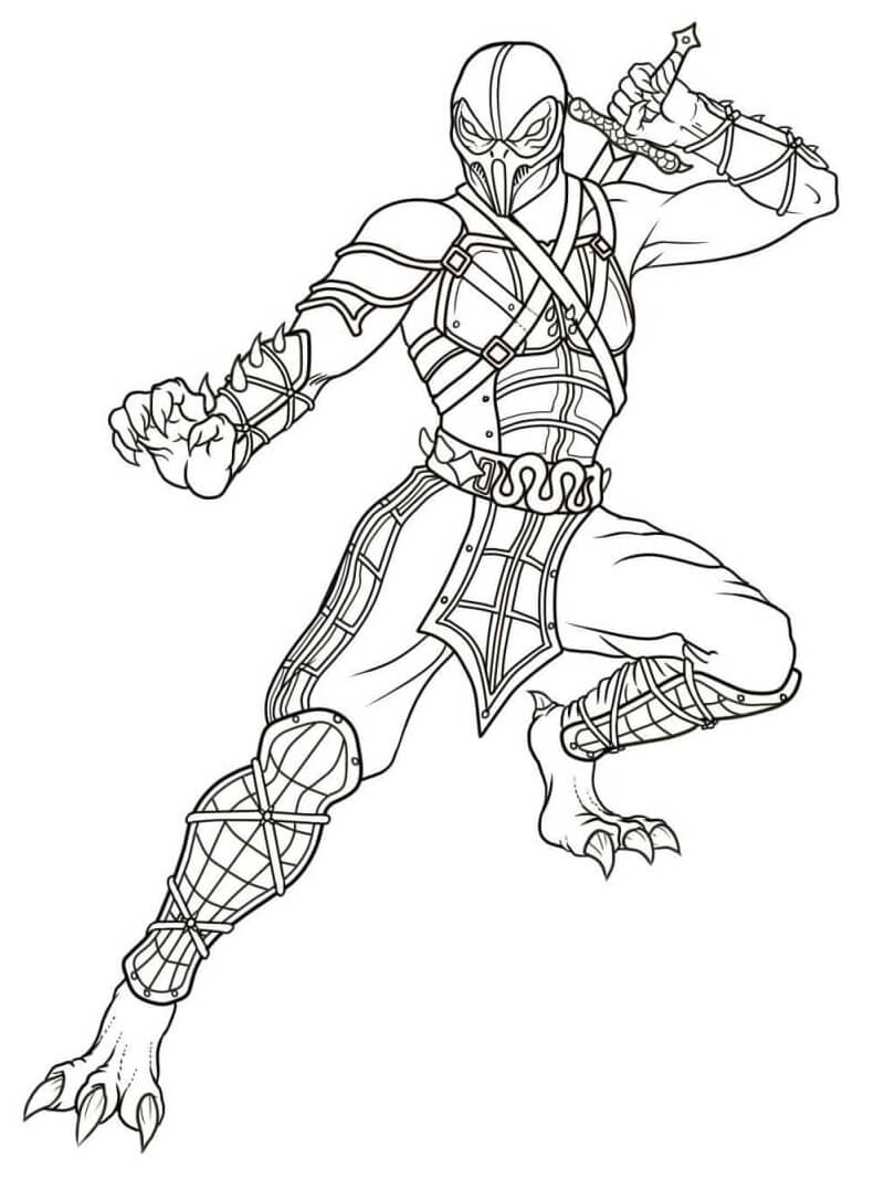 Desenho de Mortal Kombat Figuras para Colorir