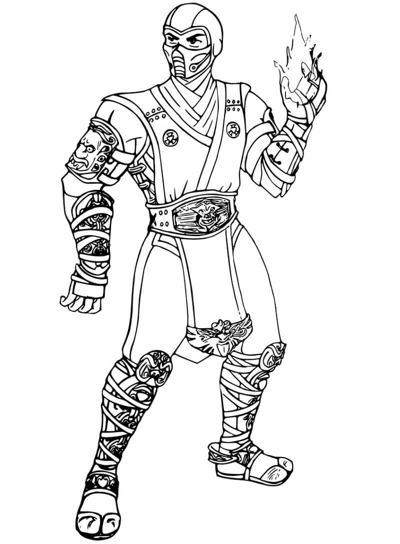 Desenho de Mortal Kombat para Colorir