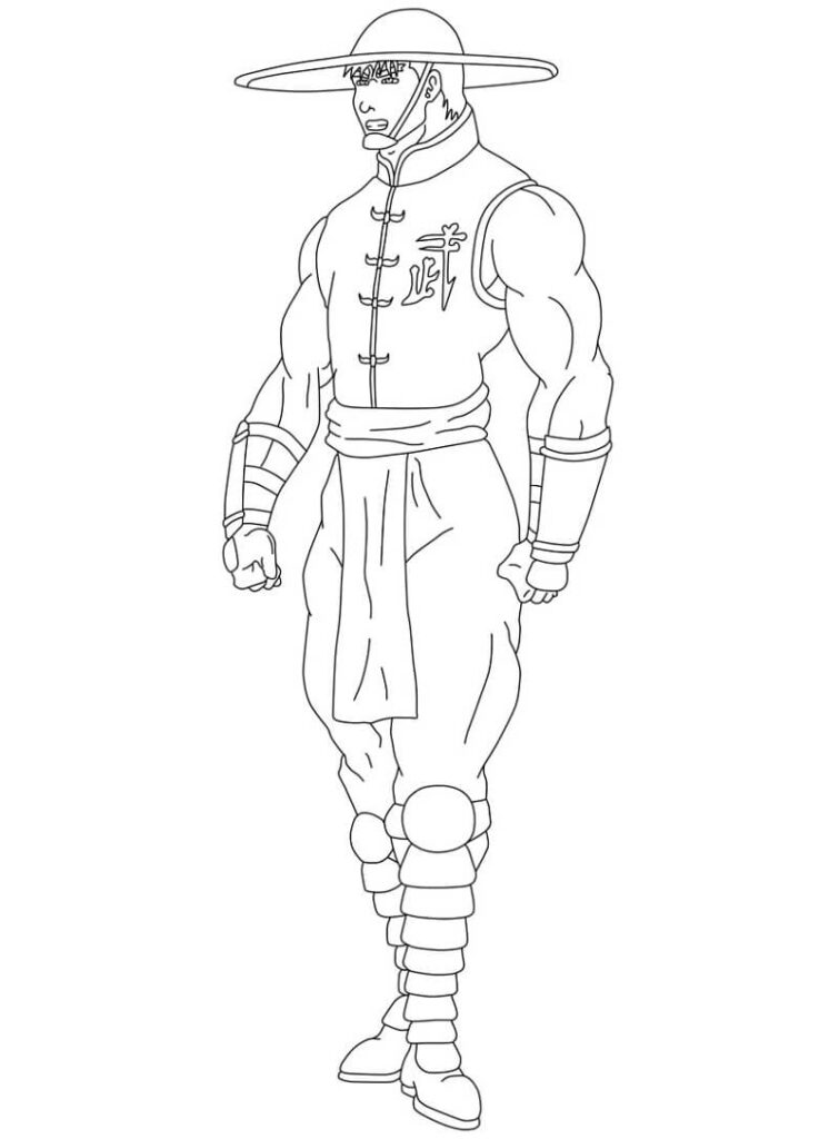 Desenho Kung Lao Mortal Kombat para Colorir