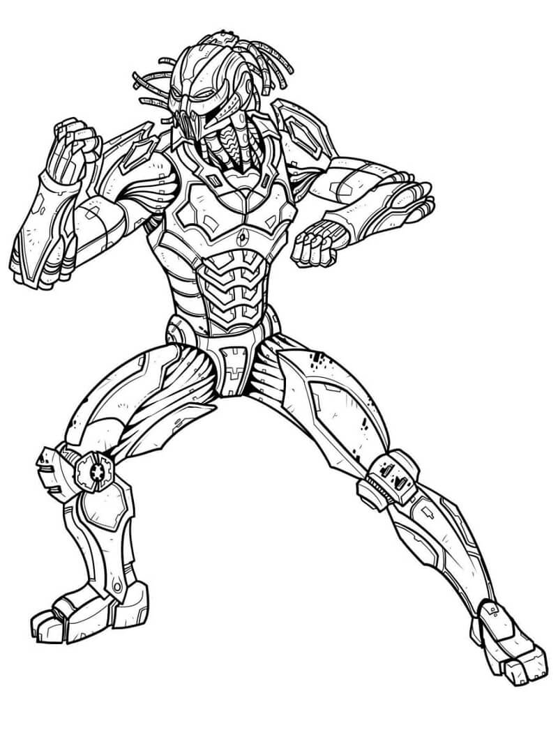 Desenho Predator Mortal Kombat para Colorir