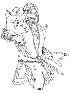 Desenho Scorpion Mortal Kombat para Colorir