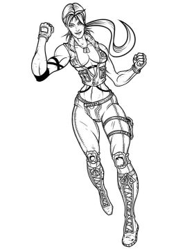 Desenho Sonya Mortal Kombat para Colorir