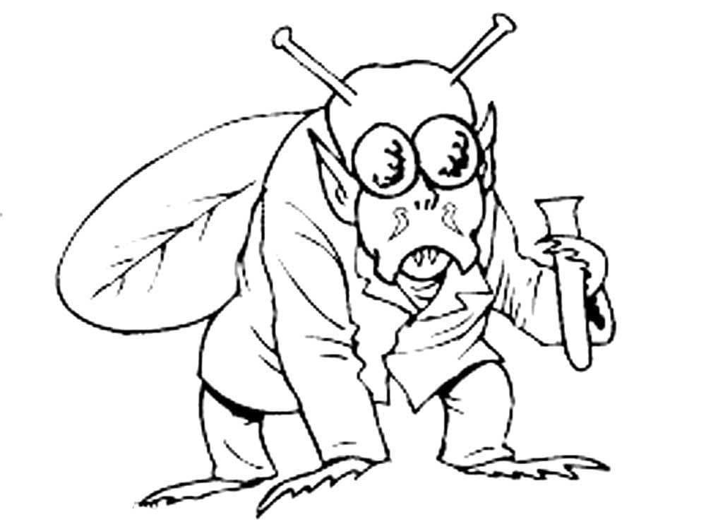 Desenho de Doutor Moscá para Colorir