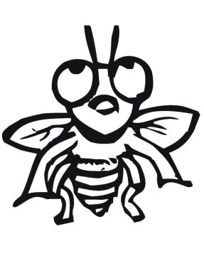 Desenho de Uma Pequena Mosca para Colorir