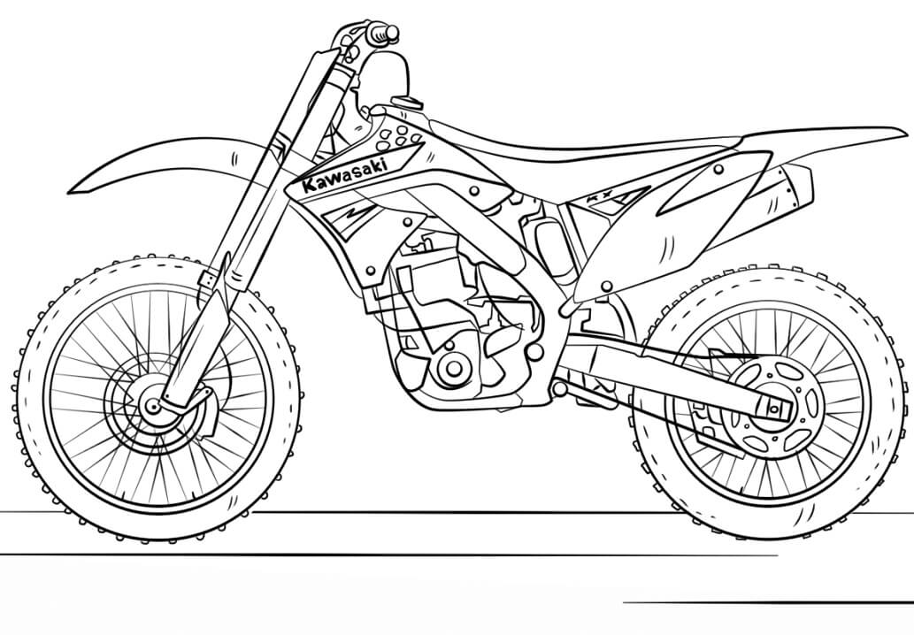 Desenhos de Motos Kawasaki para Colorir
