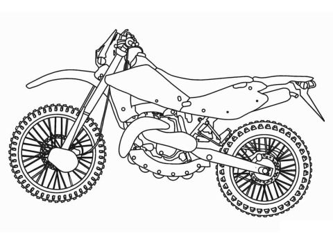 Desenho de Um Motocross para Colorir