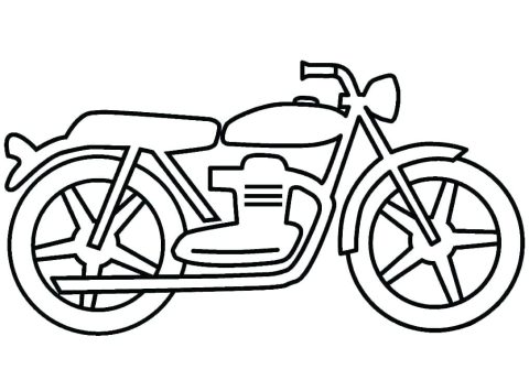 Desenho de Uma Motocicleta para Colorir