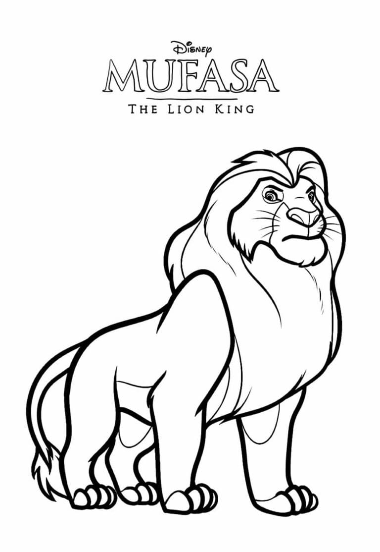 Desenho de Mufasa Disney para Colorir
