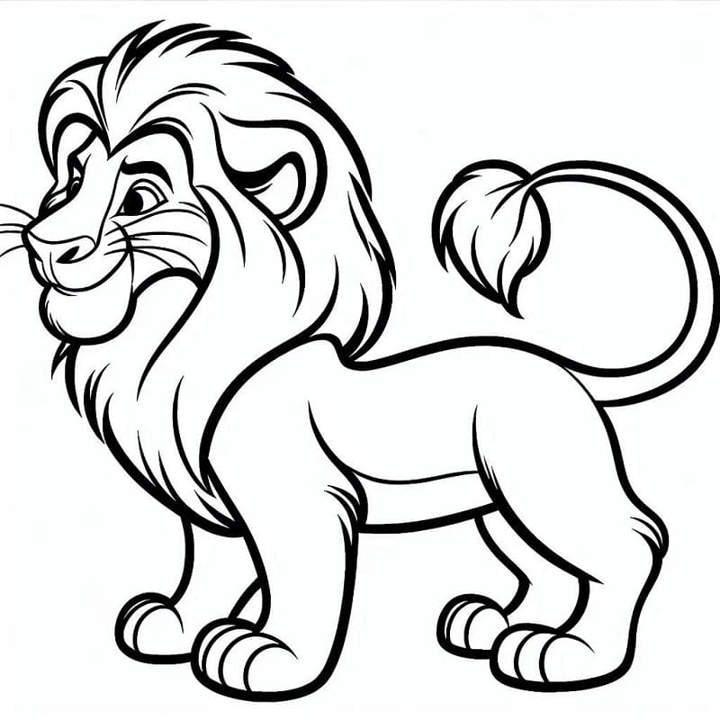 Desenho de Mufasa Imprimivel Grátis para Colorir