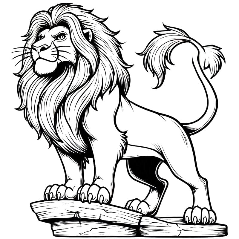 Desenho de Mufasa Imprimivel para Colorir