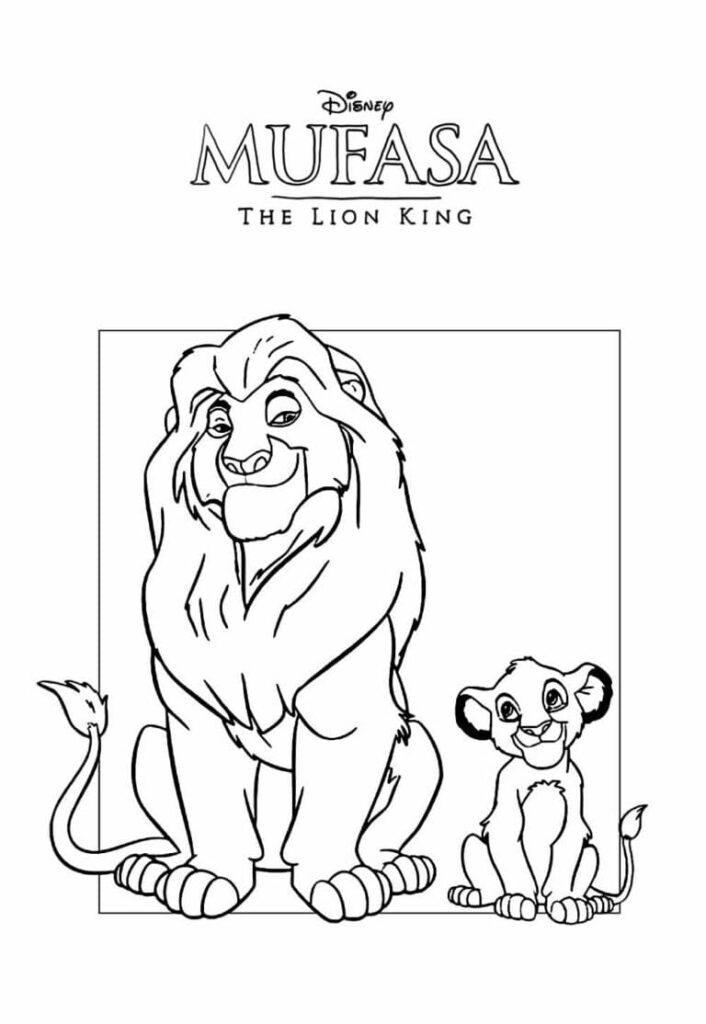 Desenho de Mufasa de Disney para Colorir