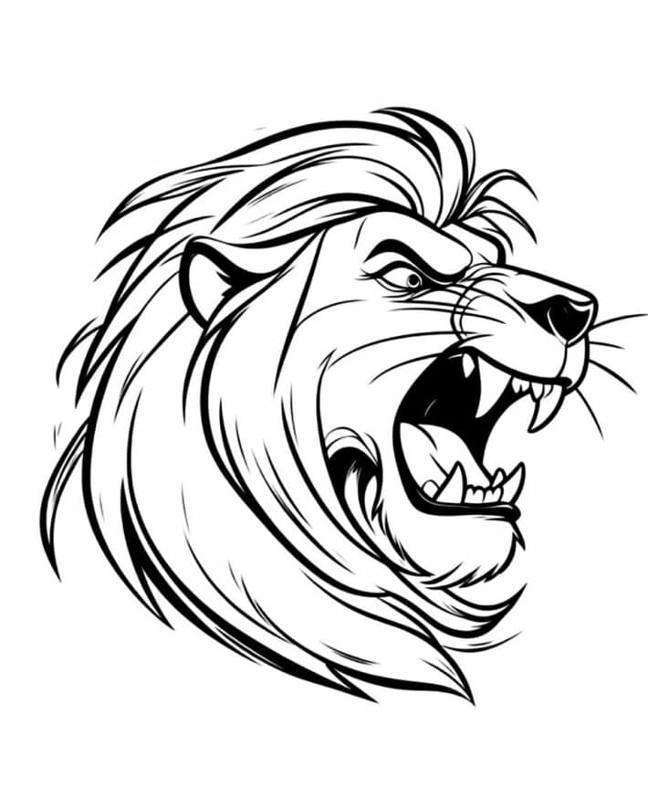 Desenho de Rei Leão Mufasa para Colorir