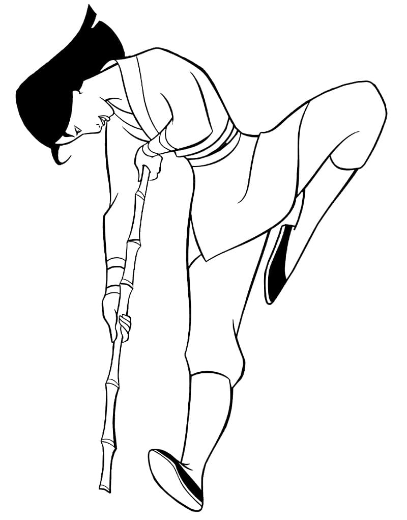 Desenho de Mulan Incrível para Colorir