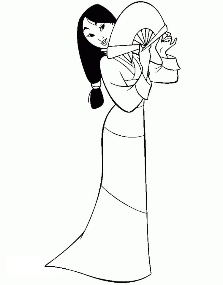 Desenho de Mulan Pdf Grátis