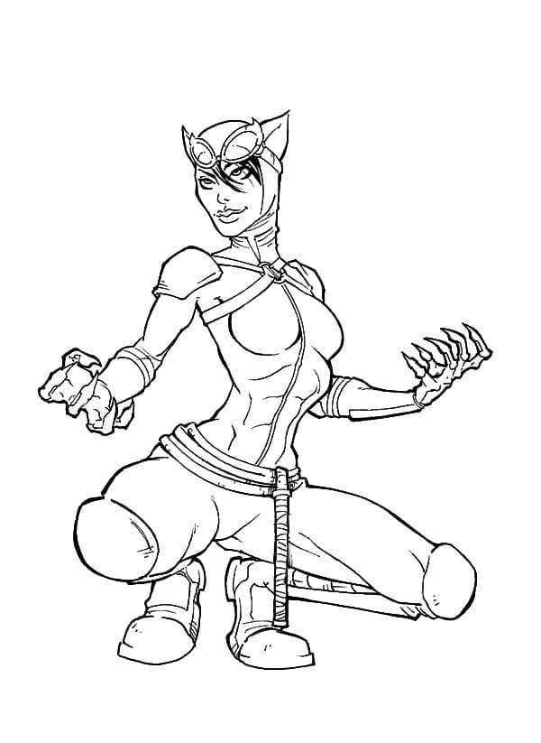 Desenho de Mulher Gato Desenho Pdf para Imprimir