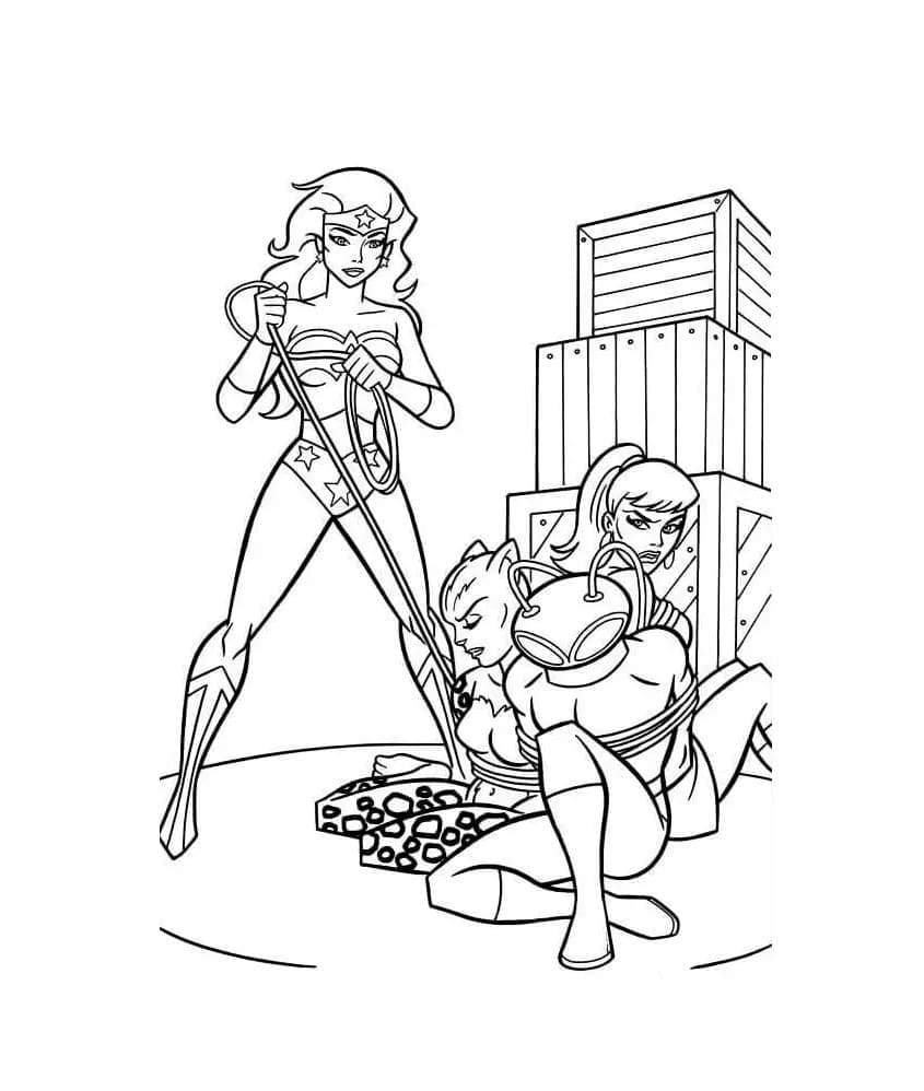 Desenho de Dc Super Heróina Mulher Maravilhá para Colorir
