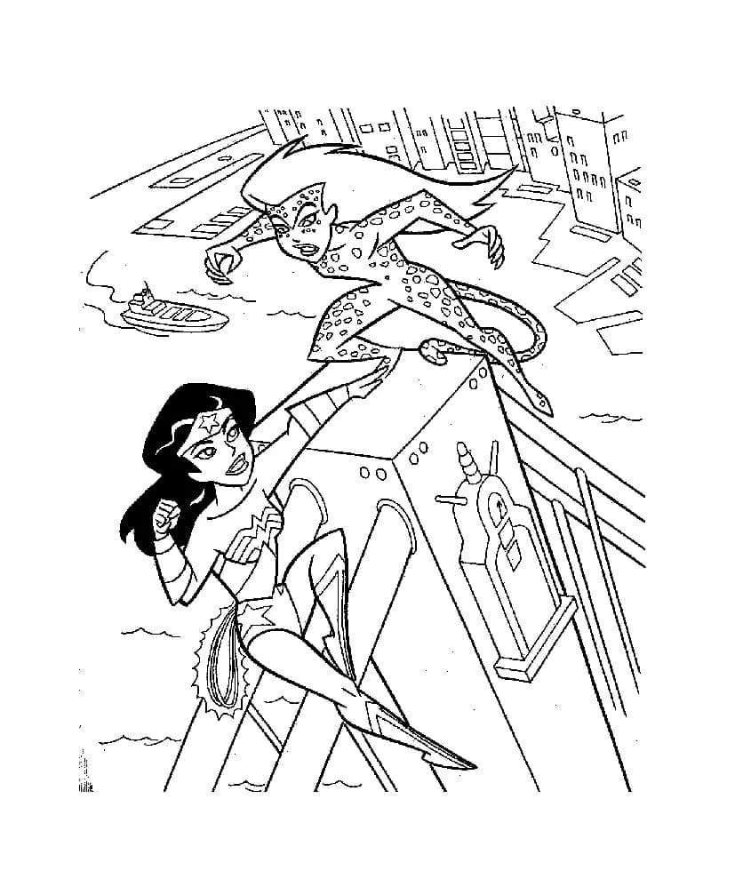 Desenho de Foto de Mulher Maravilhá para Colorir