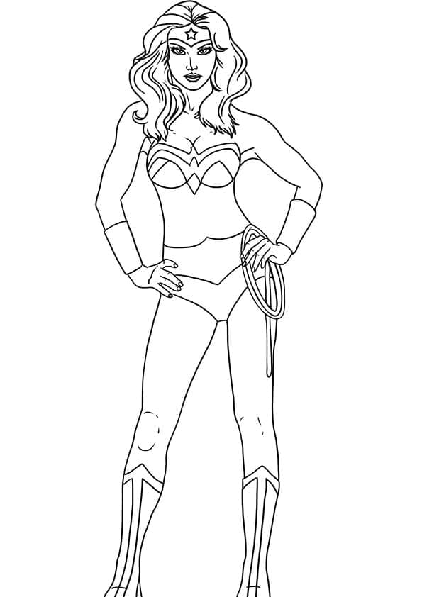 Desenho de Mulher Maravilhá Dc para Colorir