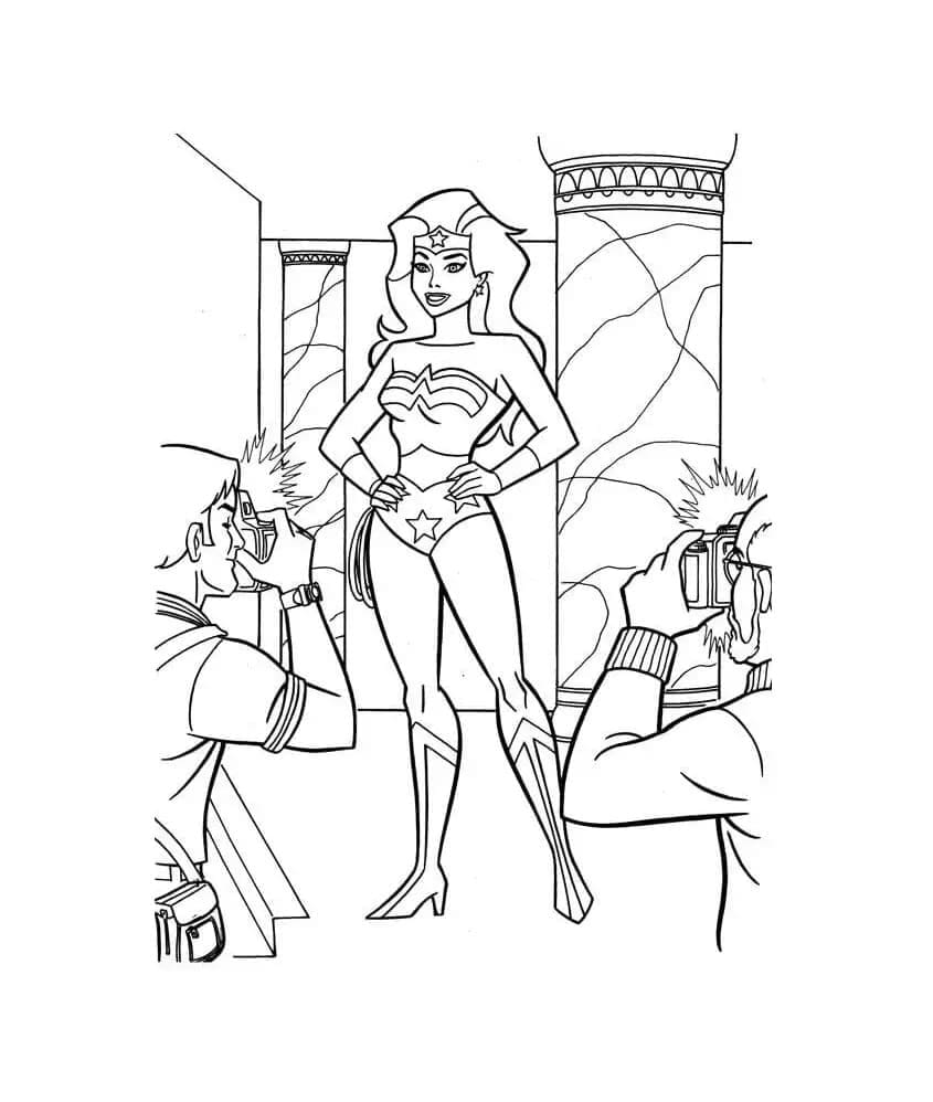 Desenho de Mulher Maravilhá de Dc para Colorir