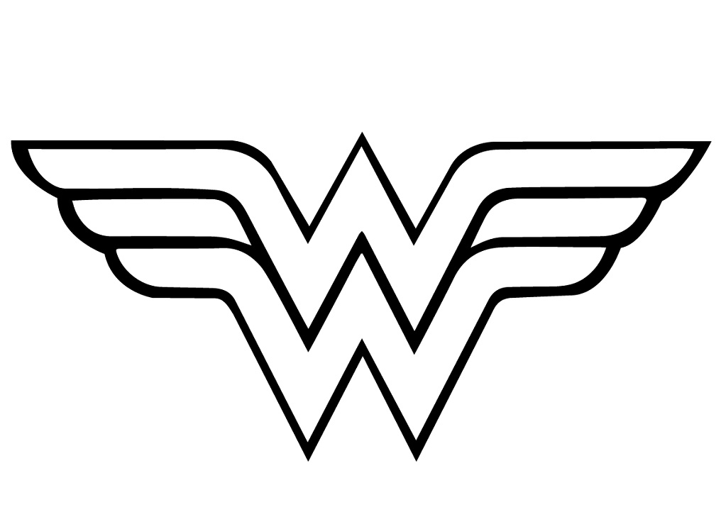 Desenho de Logotipo da Mulher Maravilhá para Colorir