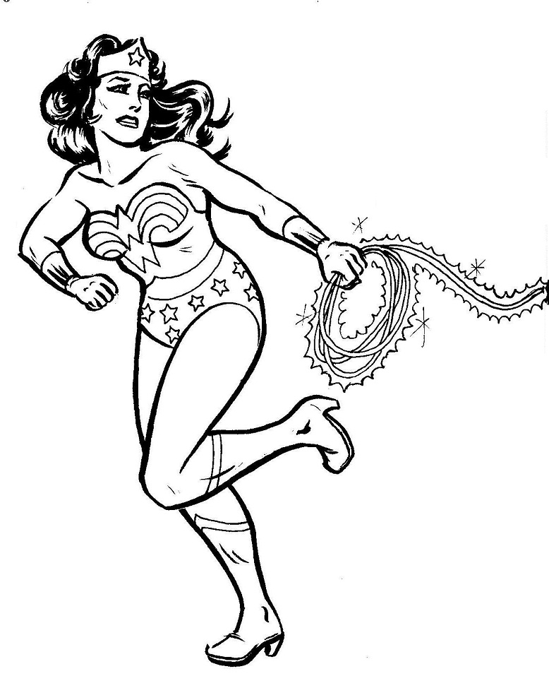 Desenho de Mulher Maravilhá Figuras para Imprimir