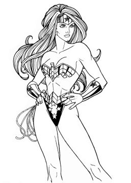 Desenho de Mulher Maravilha Pdf grátis
