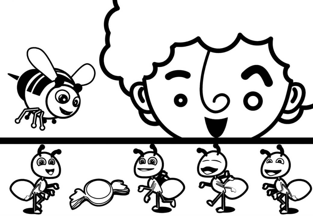Desenho de Mundo Bita para Colorir Educativo