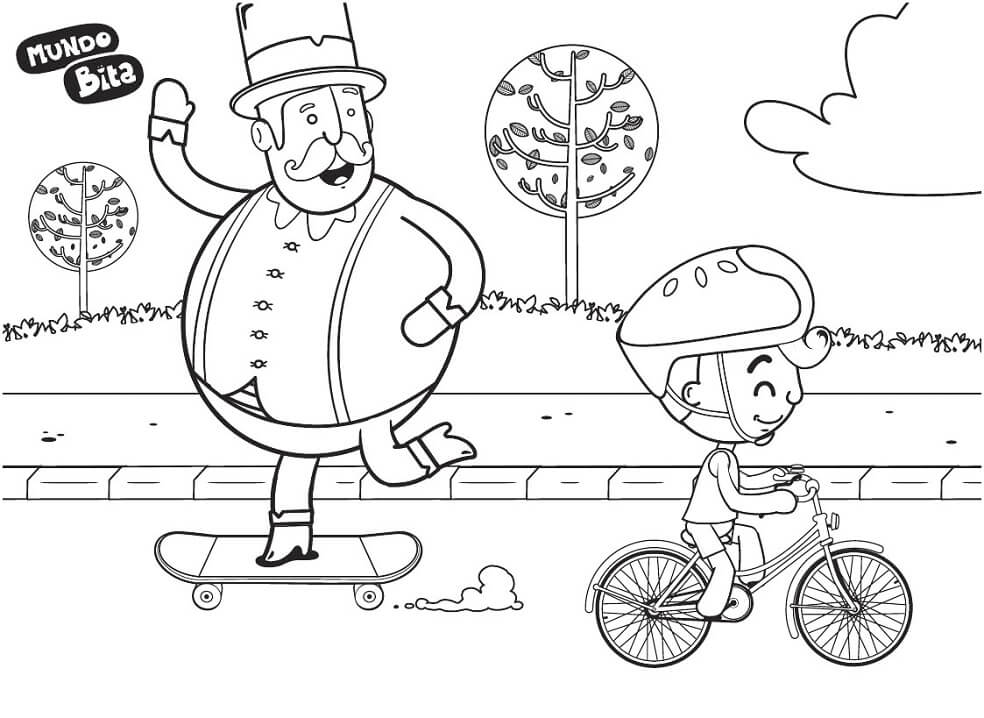 Desenho de Mundo Bita para Colorir Online