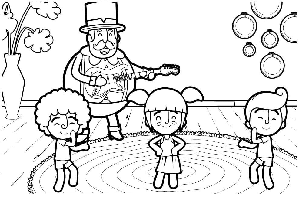 Desenho de Mundo Bita para Colorir Tinta Guache