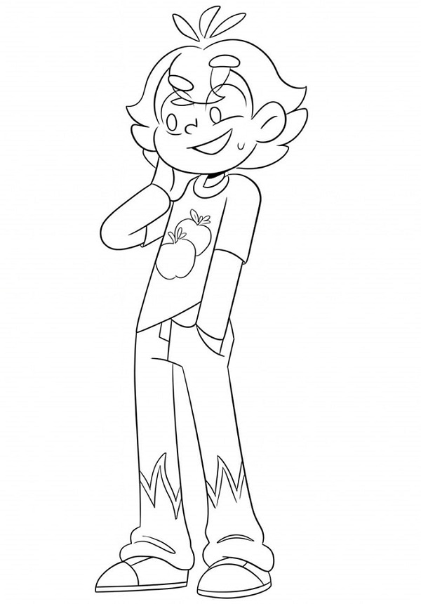 Desenho de Forajo Mundo Torajo para Colorir