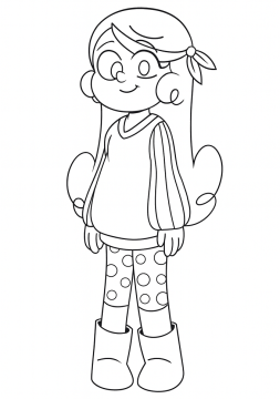 Desenho de Milly Mundo Torajo para Colorir