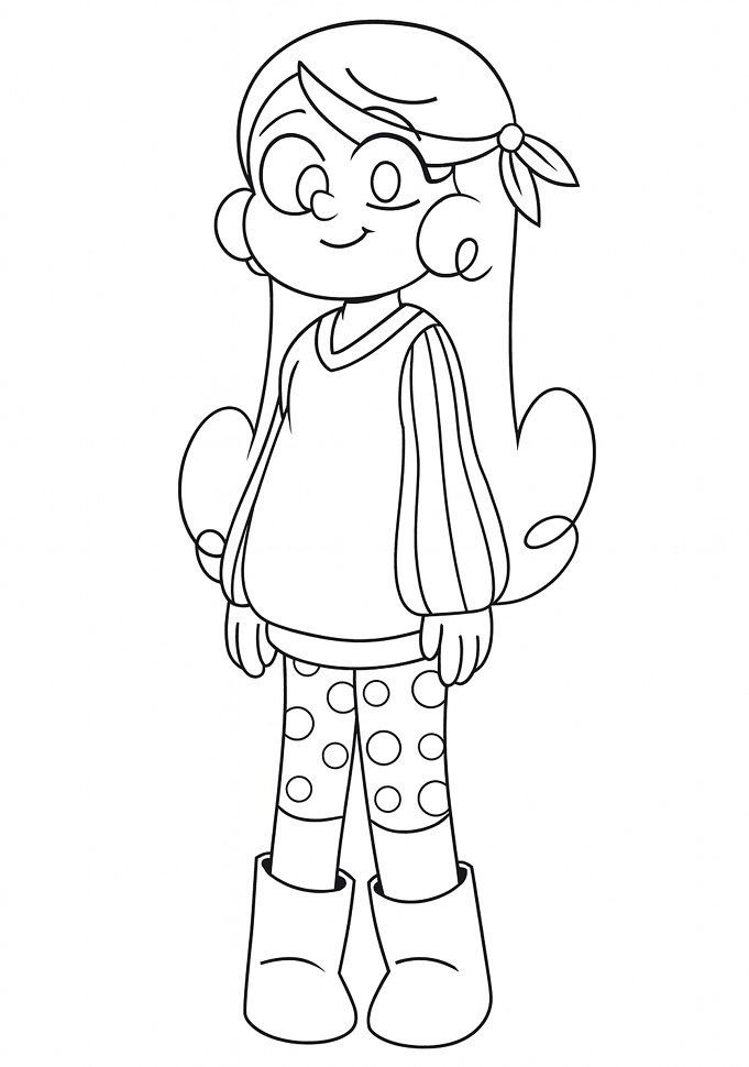 Desenho de Milly Mundo Torajo para Colorir