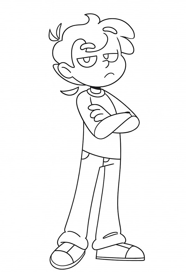 Desenho de Morajo Mundo Torajo para Colorir