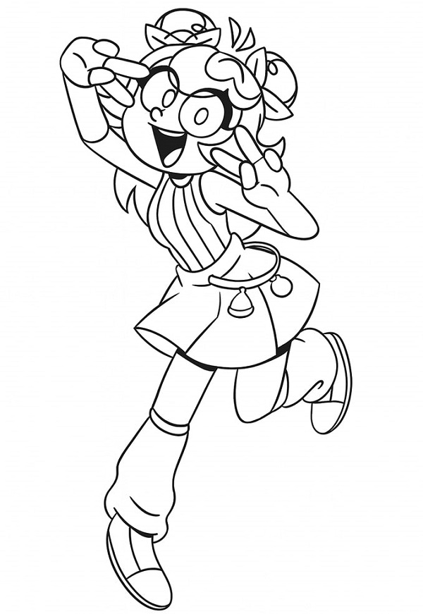 Desenho de Zoe Mundo Torajo para Colorir