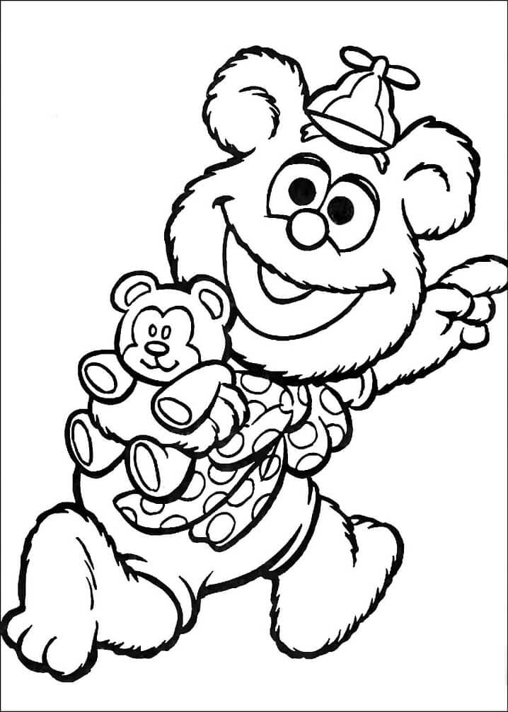 Desenho Bebê Fozzie de Muppets Babies para Colorir