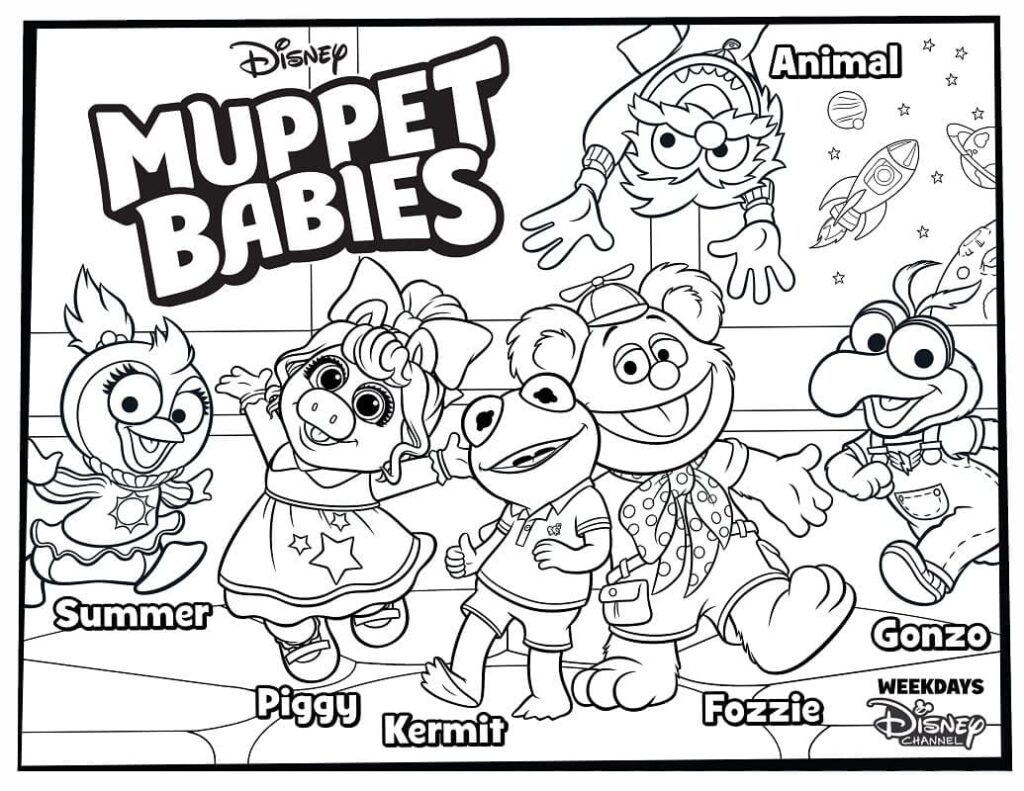Desenho de Muppet Babies Pintura Lápis de Cor