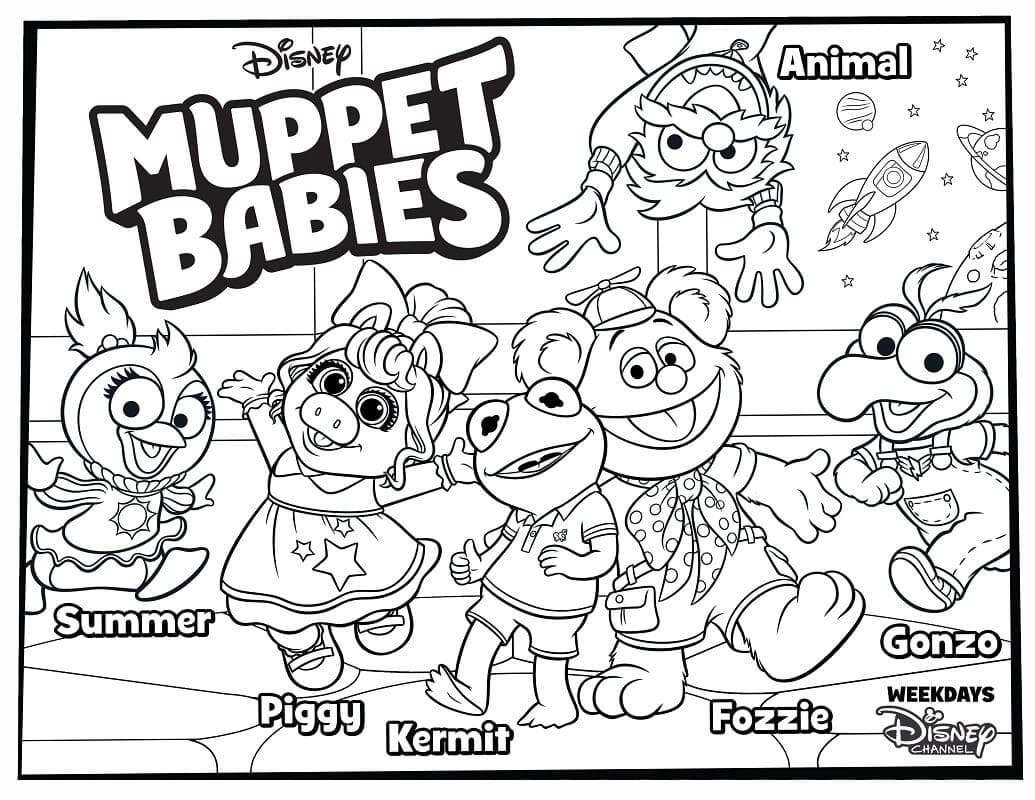 Desenho de Muppet Babies Pintura Lápis de Cor
