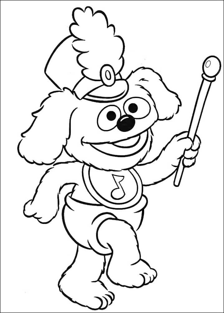 Desenho Muppet Babies Bebê Rowlf para Colorir