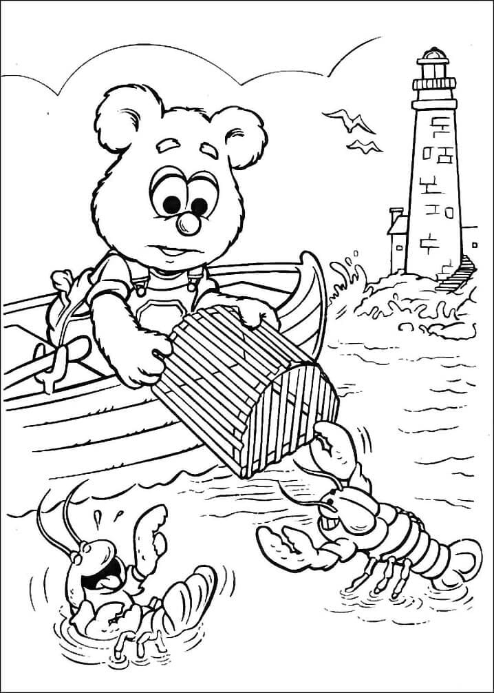 Desenho Muppets Babies Bebê Fozzie para Colorir