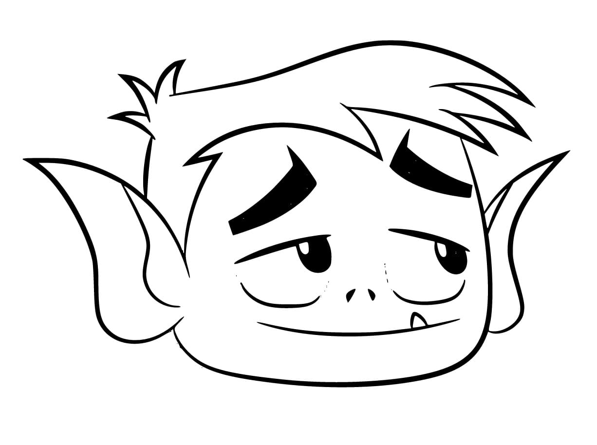 Desenho de Cara de Mutano para Colorir