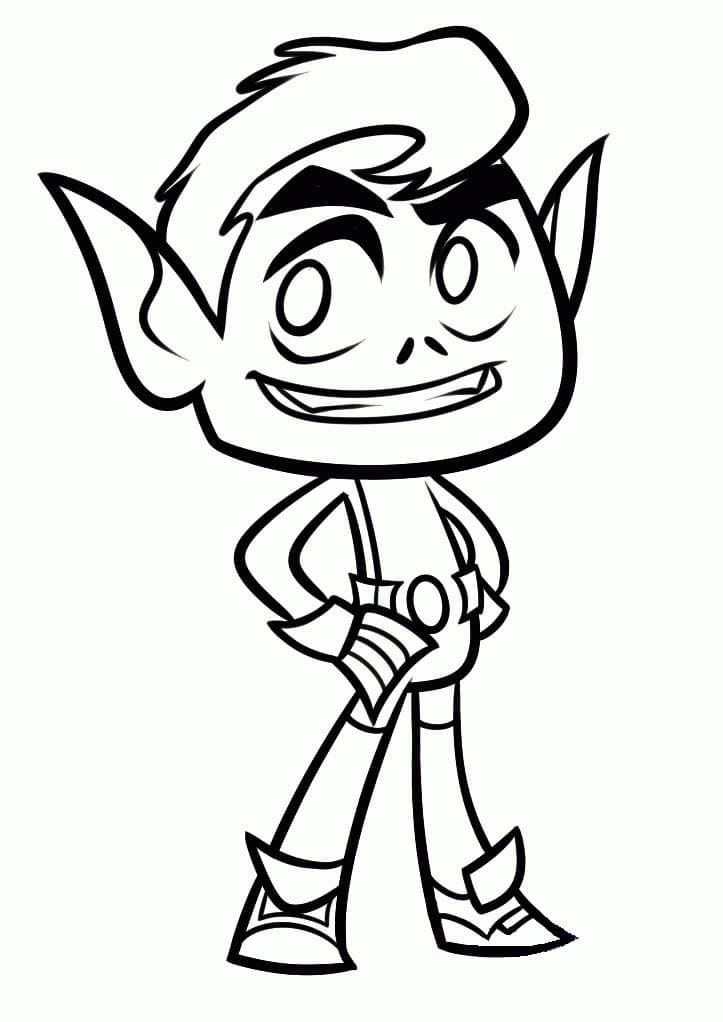 Desenho de Mutano Alegre para Colorir