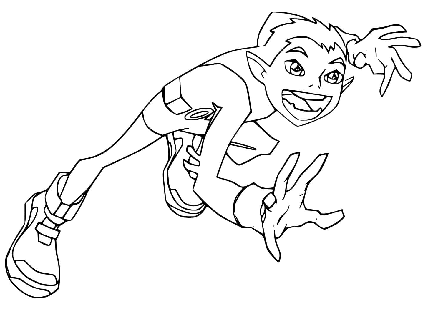 Desenho de Mutano de Jovens Titãs para Colorir