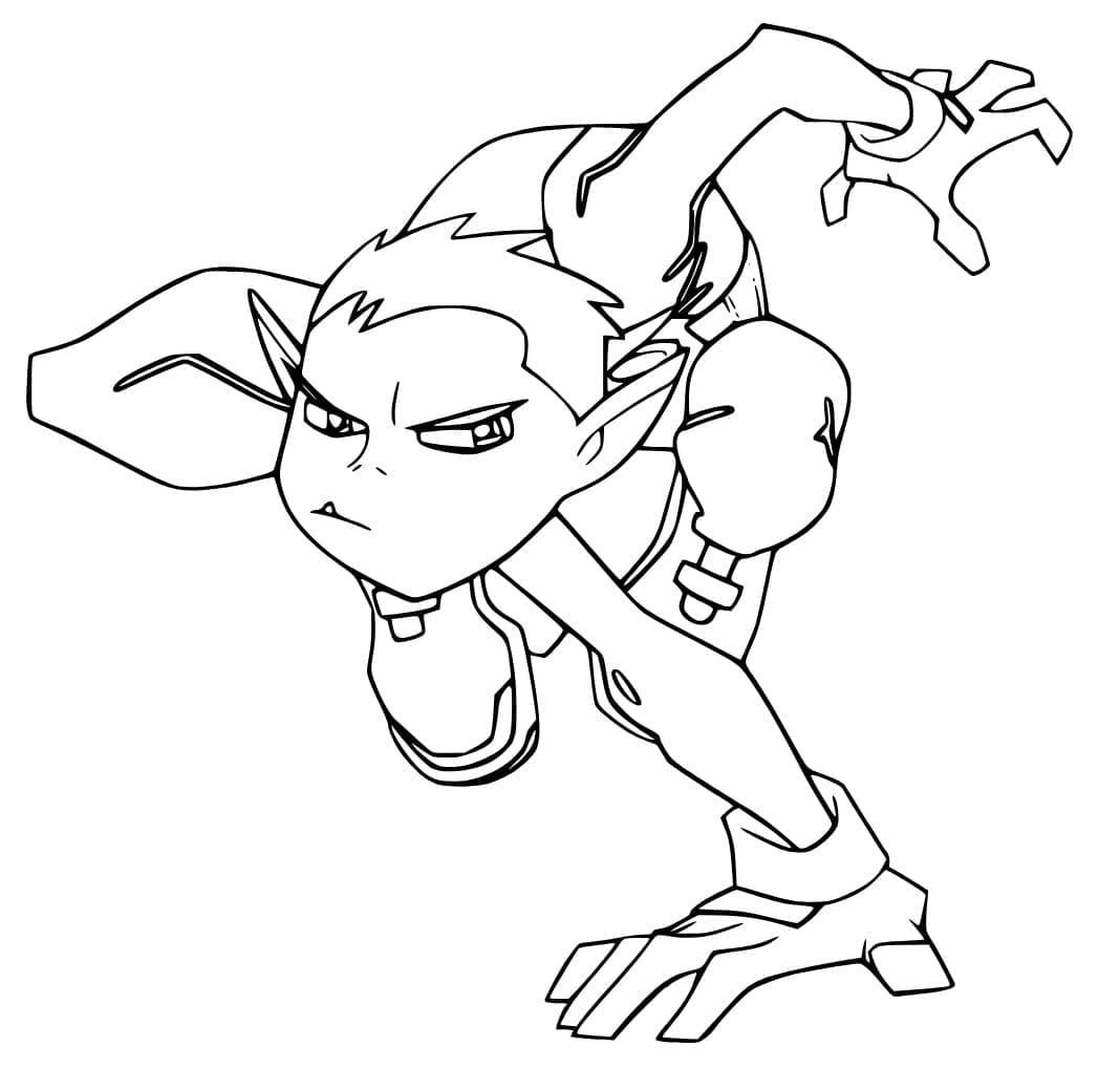 Desenho de Mutano de os Jovens Titãs para Colorir